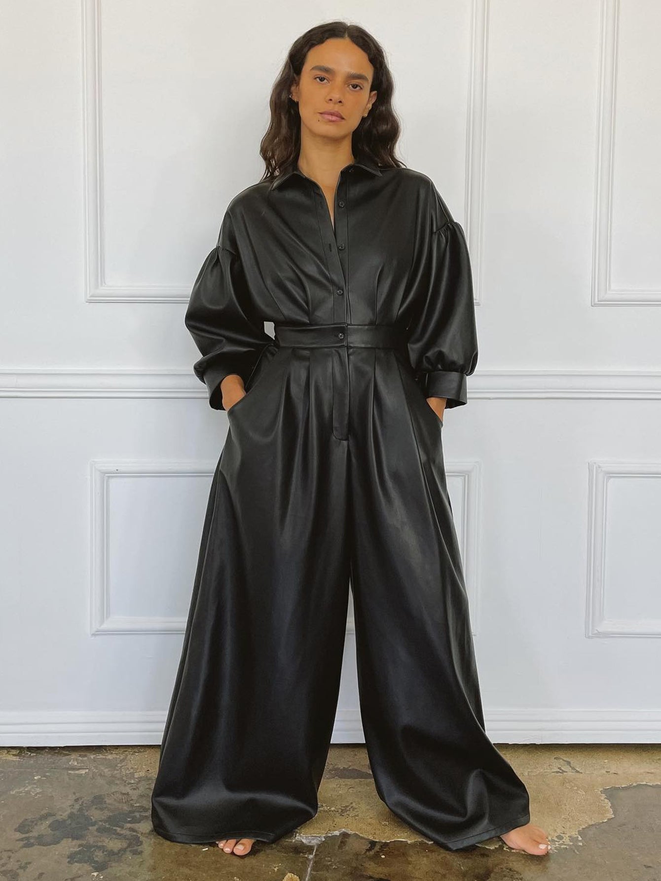 Stylish Batwing Sleeve Lantern Sleeve Jumpsuit