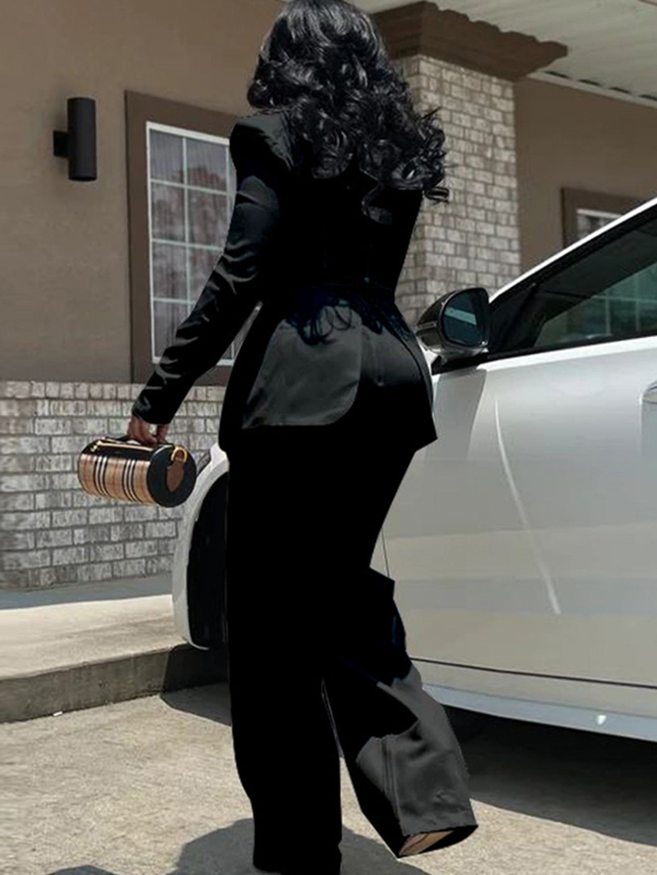 Colorblock Ruffled Wide-Leg Jumpsuit