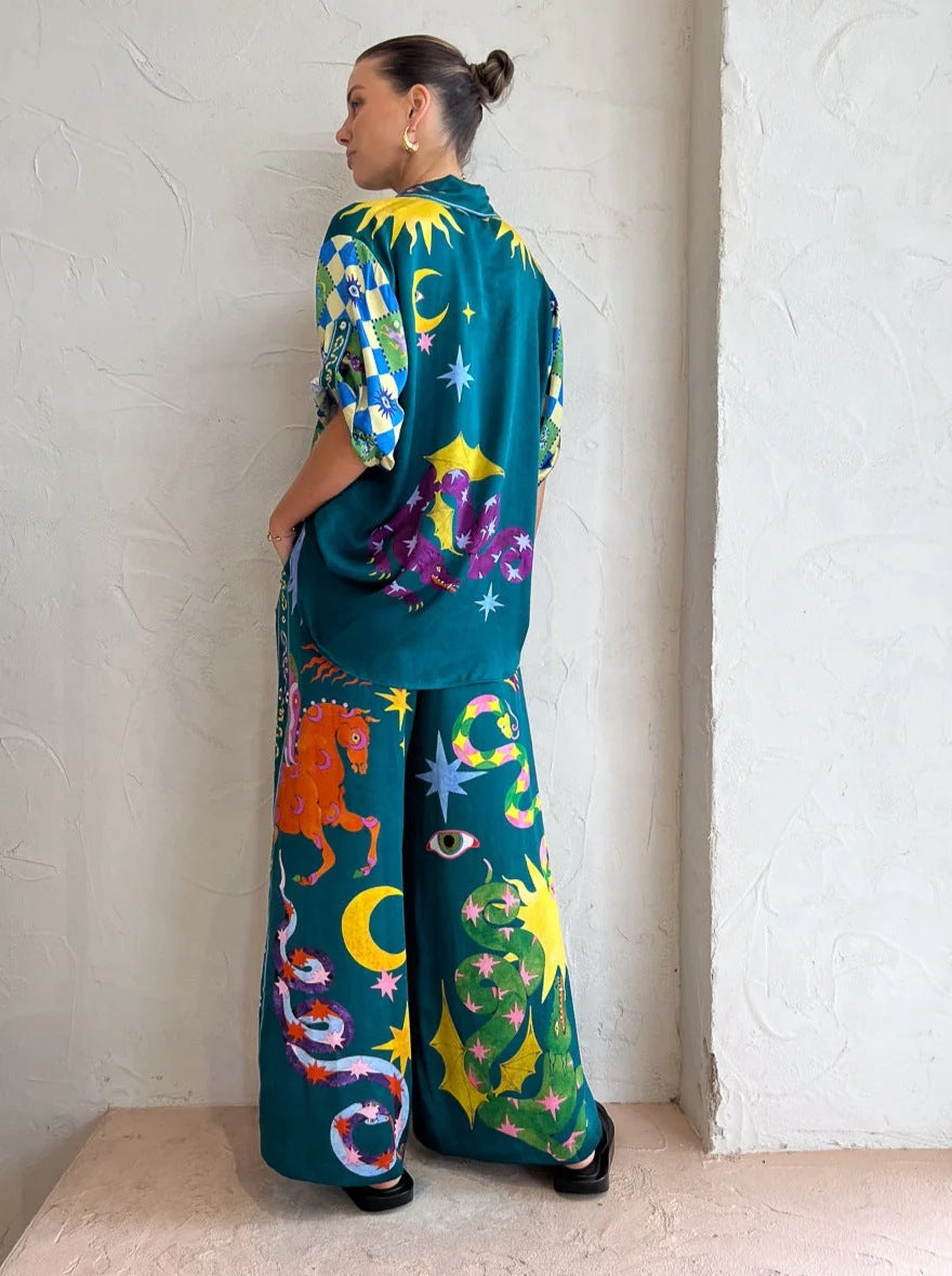 Women's Southeast Asian Print Two-piece Set