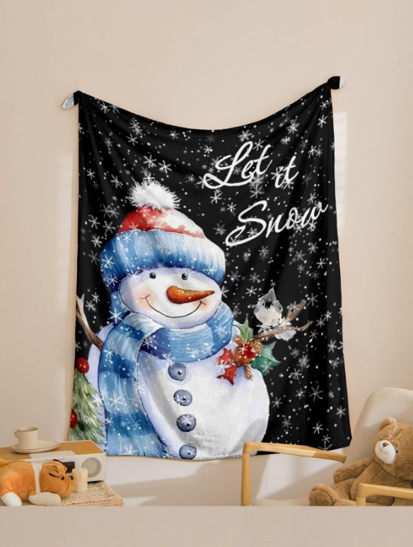 Fashionable And Casual Christmas Print Home Blanket