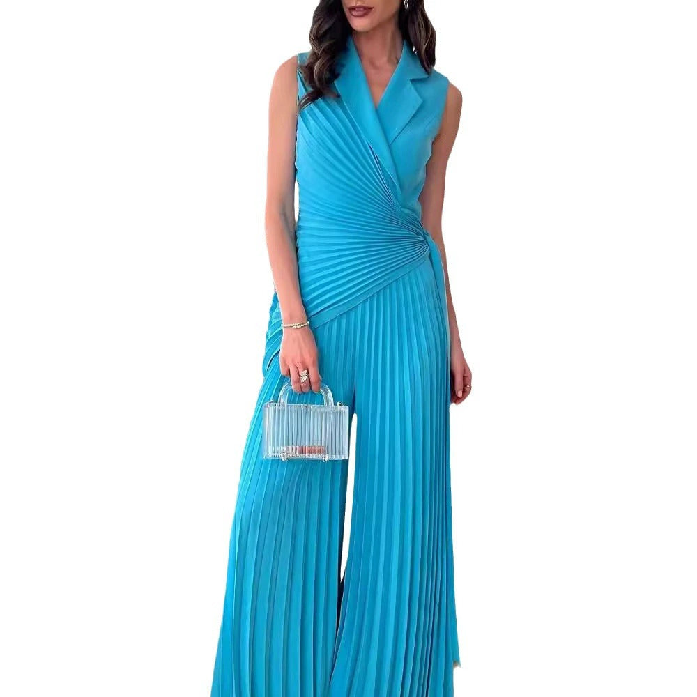 Stylish And Elegant Pleated Jumpsuit