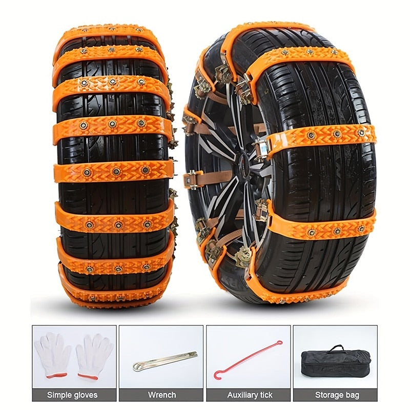 2pcs Wheel Tire Snow Anti-skid Chains For Car Truck SUV Emergency Winter Universal 2024 - $4.99