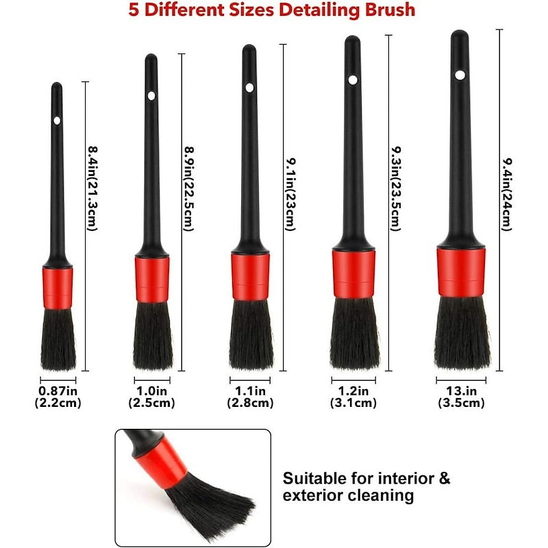 30Pcs Detailing Brush Set Car Cleaning Brushes Power Scrubber Drill Brush For Car Leather Air Vents Rim Cleaning Dirt Dust Clean Tools 2024 - $24.99