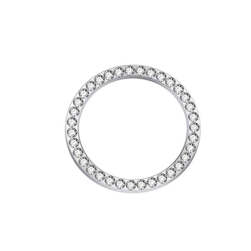 StarFire 2022 New DIY 3D Design Car Ignition Diamond Sticker Switch for Auto Motorcycle Styling Rhinestone Bling Decoration Circle Cover Decal Silver