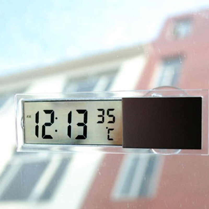 StarFire 2 In 1 Automobile Car Clock LCD Digital Thermometer Sucker Type Clock Transparent with 1 AG10 Button Cell 2024 - $7.99
