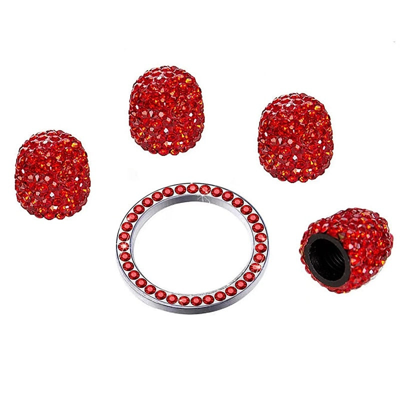 4pcs Diamond Car Tire Valve Caps Shining Dust-proof Wheel Valve Cover Vehicle Bling Crystal Valve Cap Car Styling Accessories 2024 - $7.99
