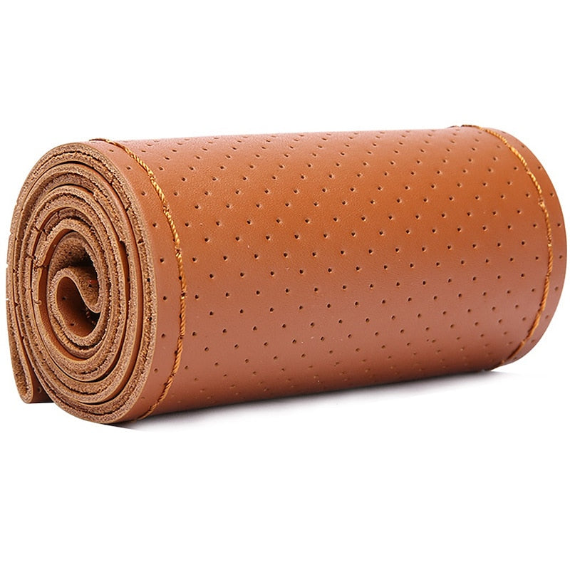 1 PCS Leather Car Steering Wheel Cover Breathable Universal Fit For 15~151/2 2024 - $12.99