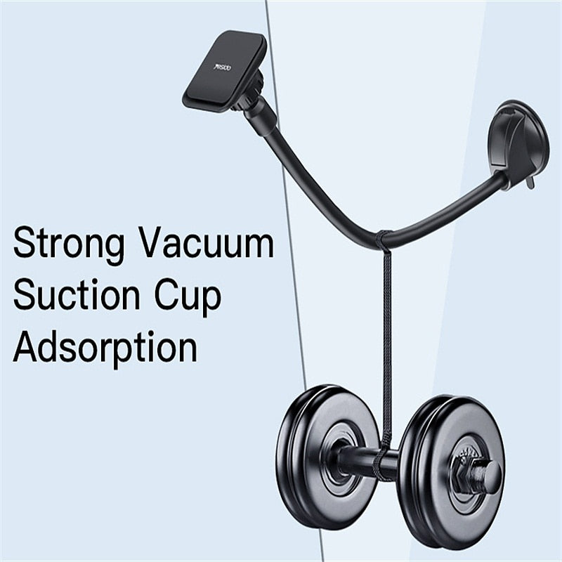 Windshield Car Phone Mount Upgraded Long Arm Gooseneck Cell Phone Holder for Car Truck Dashboard Phone Holder with Strong Suction Cup Compatible with