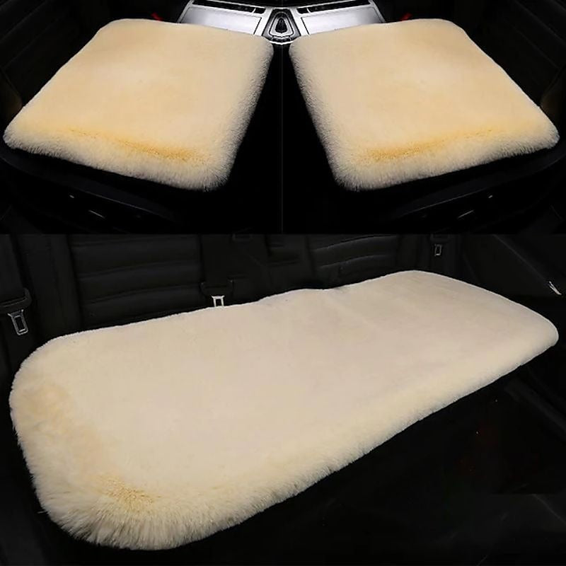 Car Seat Cushion Comfort Auto Seat Pad Fluffy Soft Warm Office Chair Car Mat with Non-Slip Backing Universal Fit 2024 - GBP £7