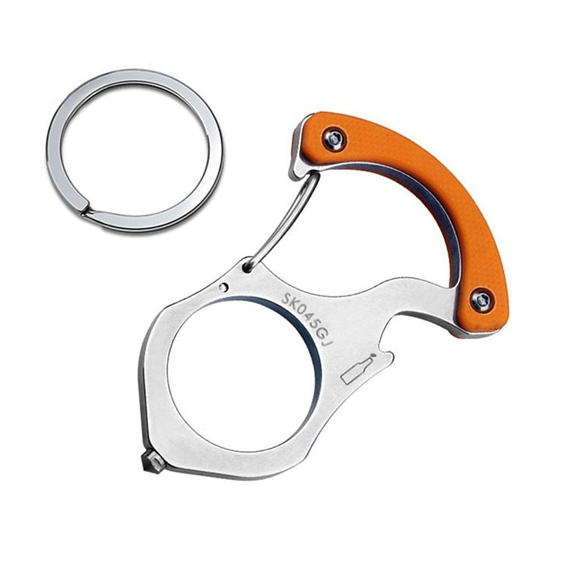 2PCS Multifunctional Car Key Buckle with Self-Protection Hook and Finger Tiger for Men - Key Chain Ring and Self-Defense Tool - Key Buckle 2024 - $7.9
