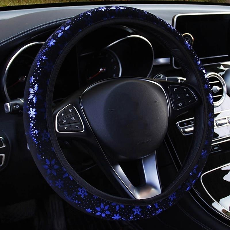 StarFire Universal Hot Stamping Snowflake Elastic Band Steering Wheel Cover Car Styling Accessories 2024 - $8.99
