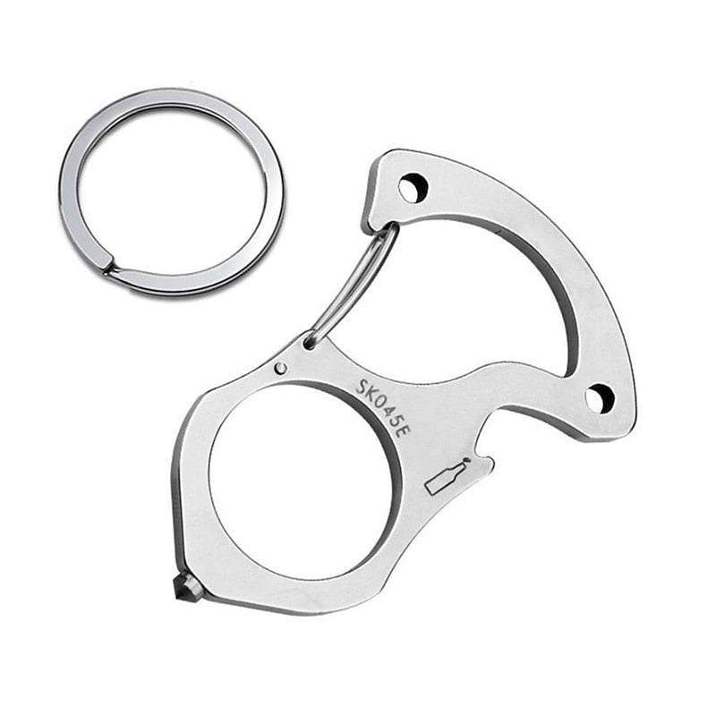 2PCS Multifunctional Car Key Buckle with Self-Protection Hook and Finger Tiger for Men - Key Chain Ring and Self-Defense Tool - Key Buckle 2024 - $7.9