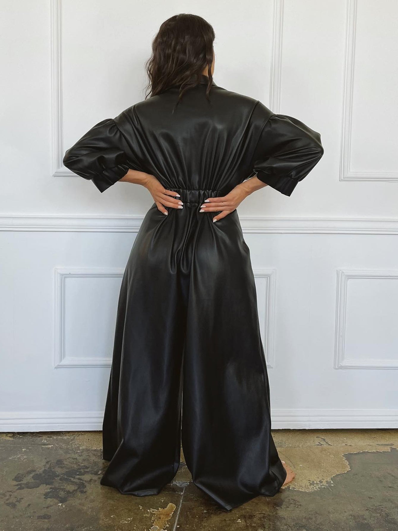 Stylish Batwing Sleeve Lantern Sleeve Jumpsuit