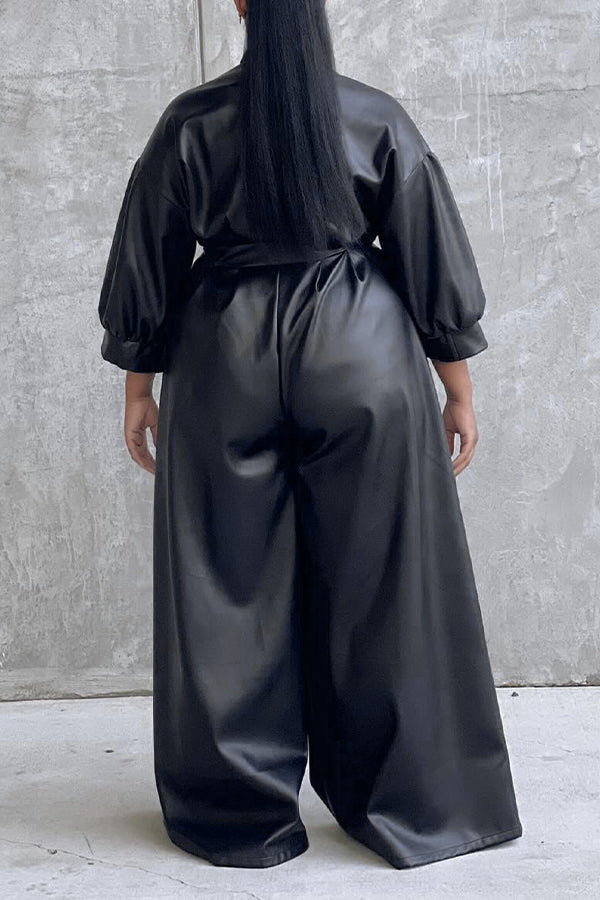 Stylish Batwing Sleeve Lantern Sleeve Jumpsuit