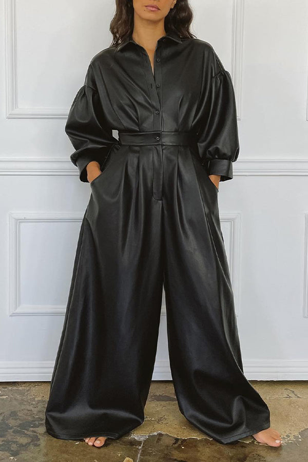 Stylish Batwing Sleeve Lantern Sleeve Jumpsuit