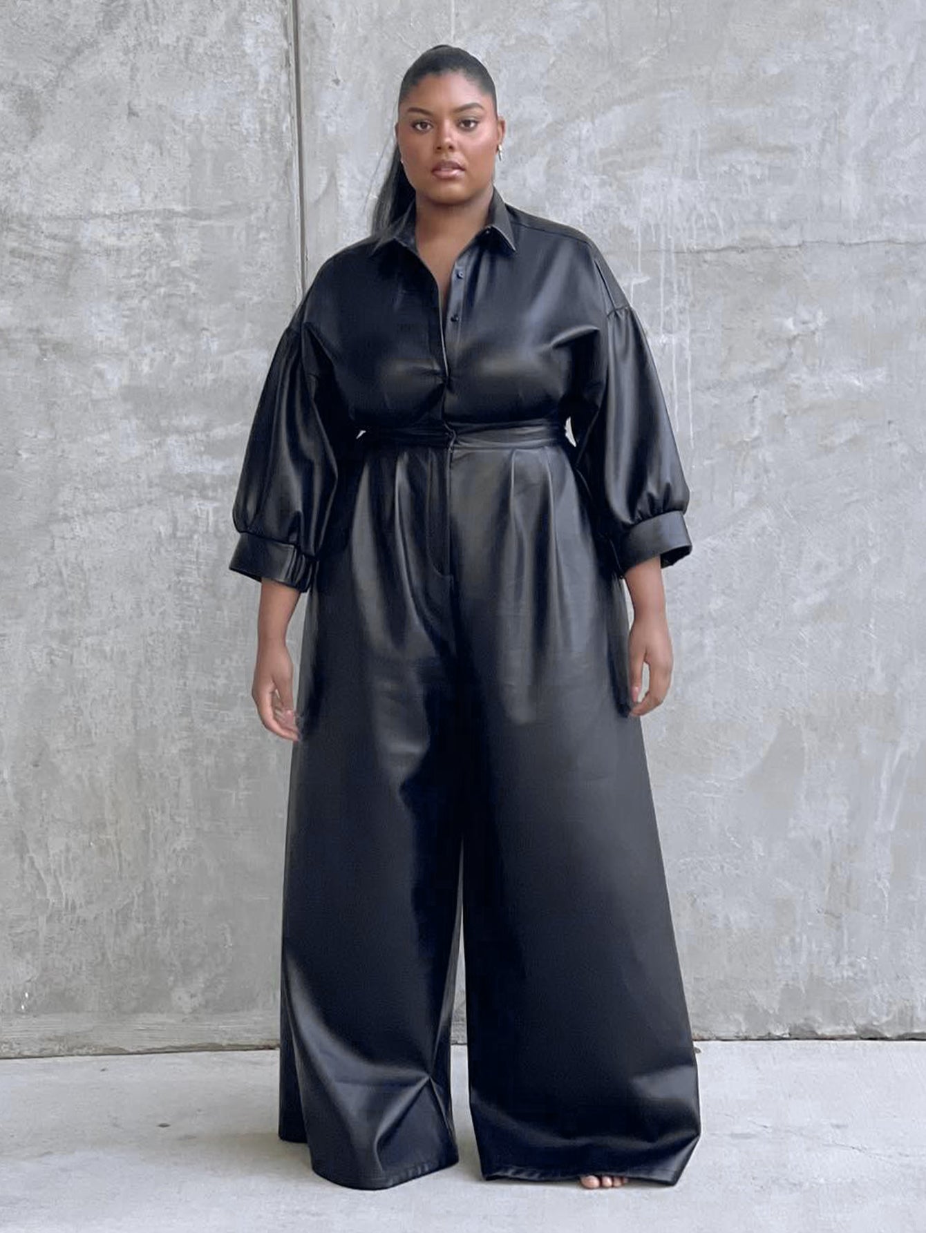 Stylish Batwing Sleeve Lantern Sleeve Jumpsuit