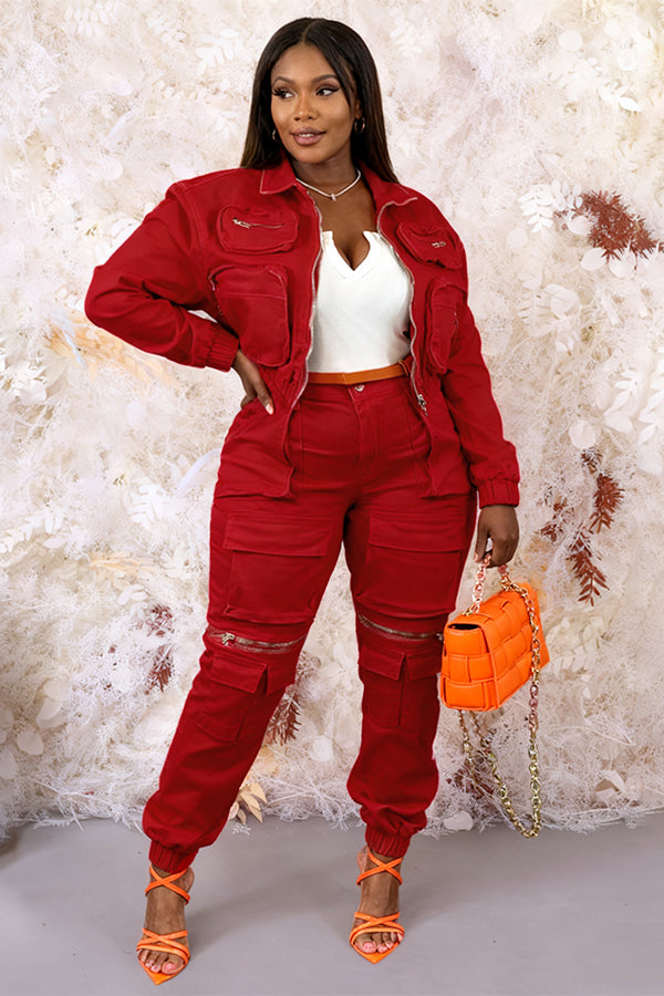 Casual Flap Pockets Cargo Joggers