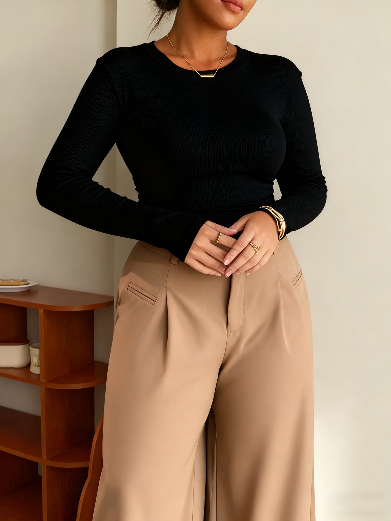 Simple Versatile Long-sleeved Bottoming Shirt
