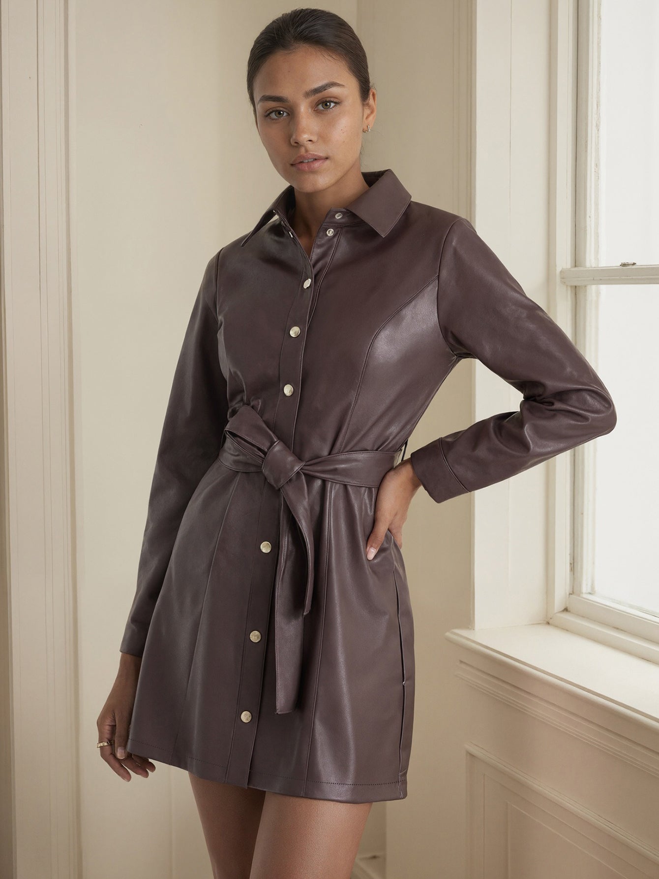 Chic Single Breasted Belted Jacket