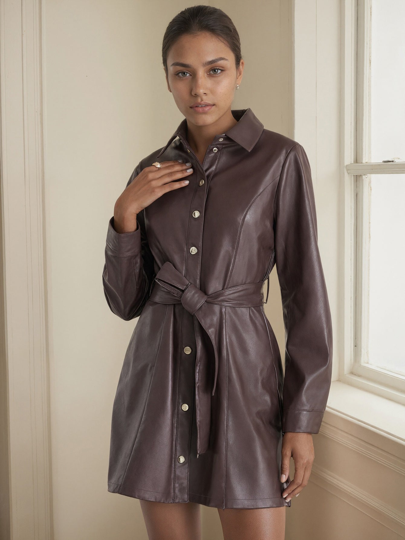 Chic Single Breasted Belted Jacket