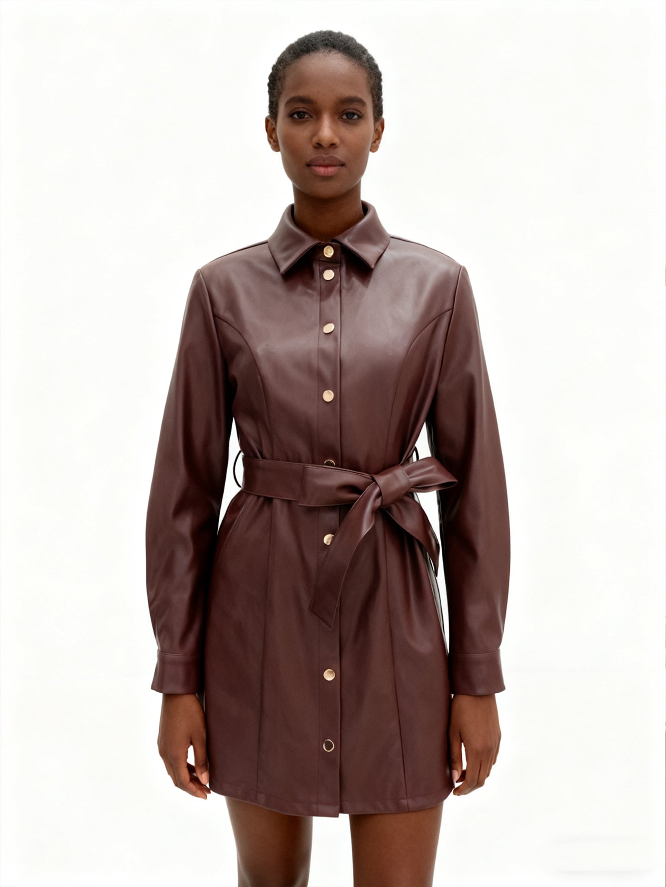 Chic Single Breasted Belted Jacket