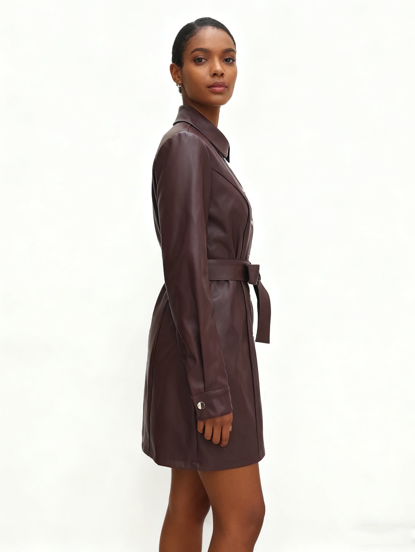 Chic Single Breasted Belted Jacket