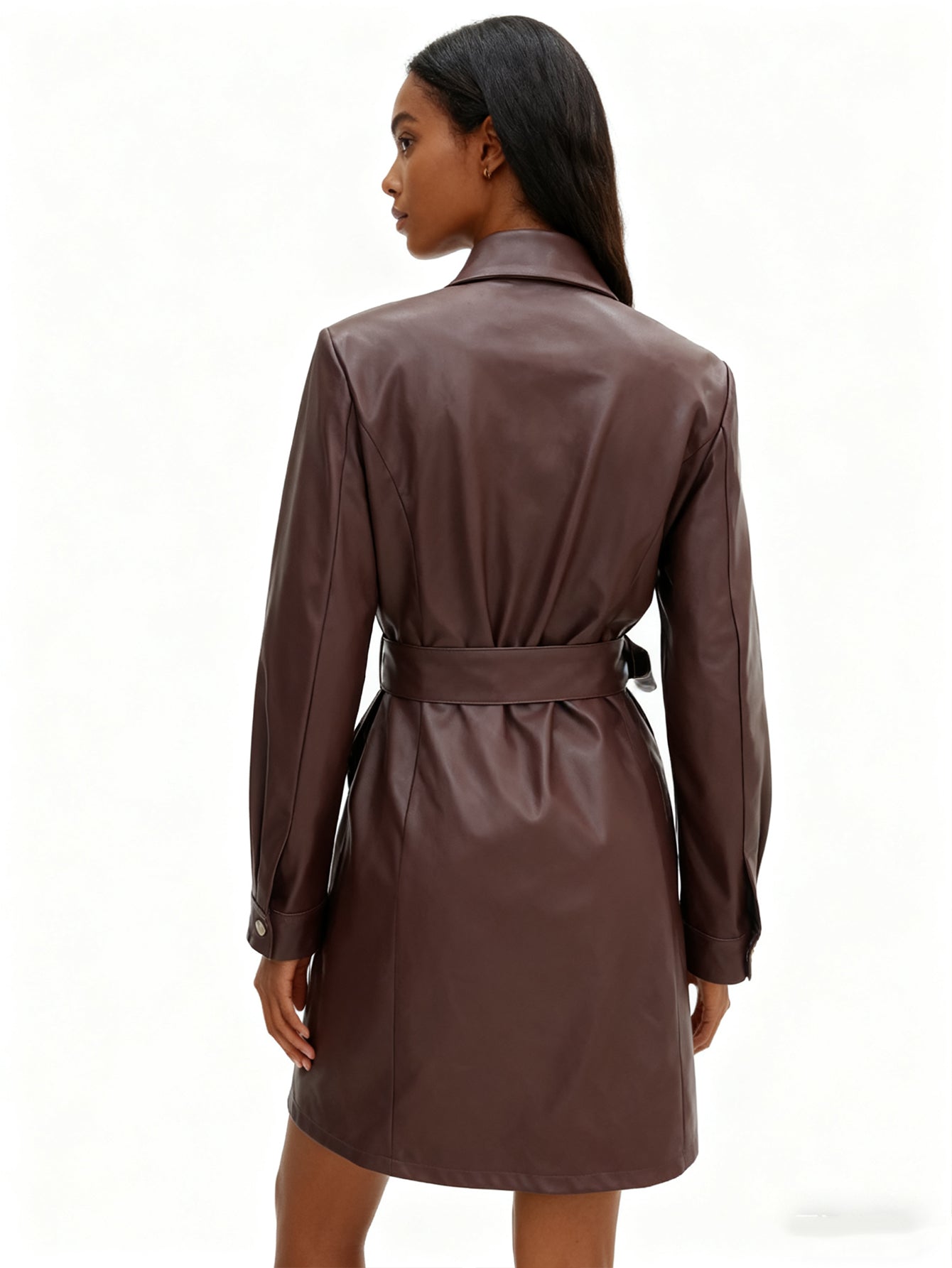 Chic Single Breasted Belted Jacket