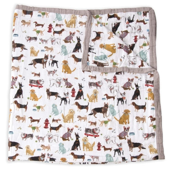 Cute high-definition digital printed blankets for various puppies