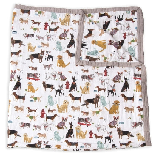 Cute high-definition digital printed blankets for various puppies