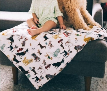 Cute high-definition digital printed blankets for various puppies