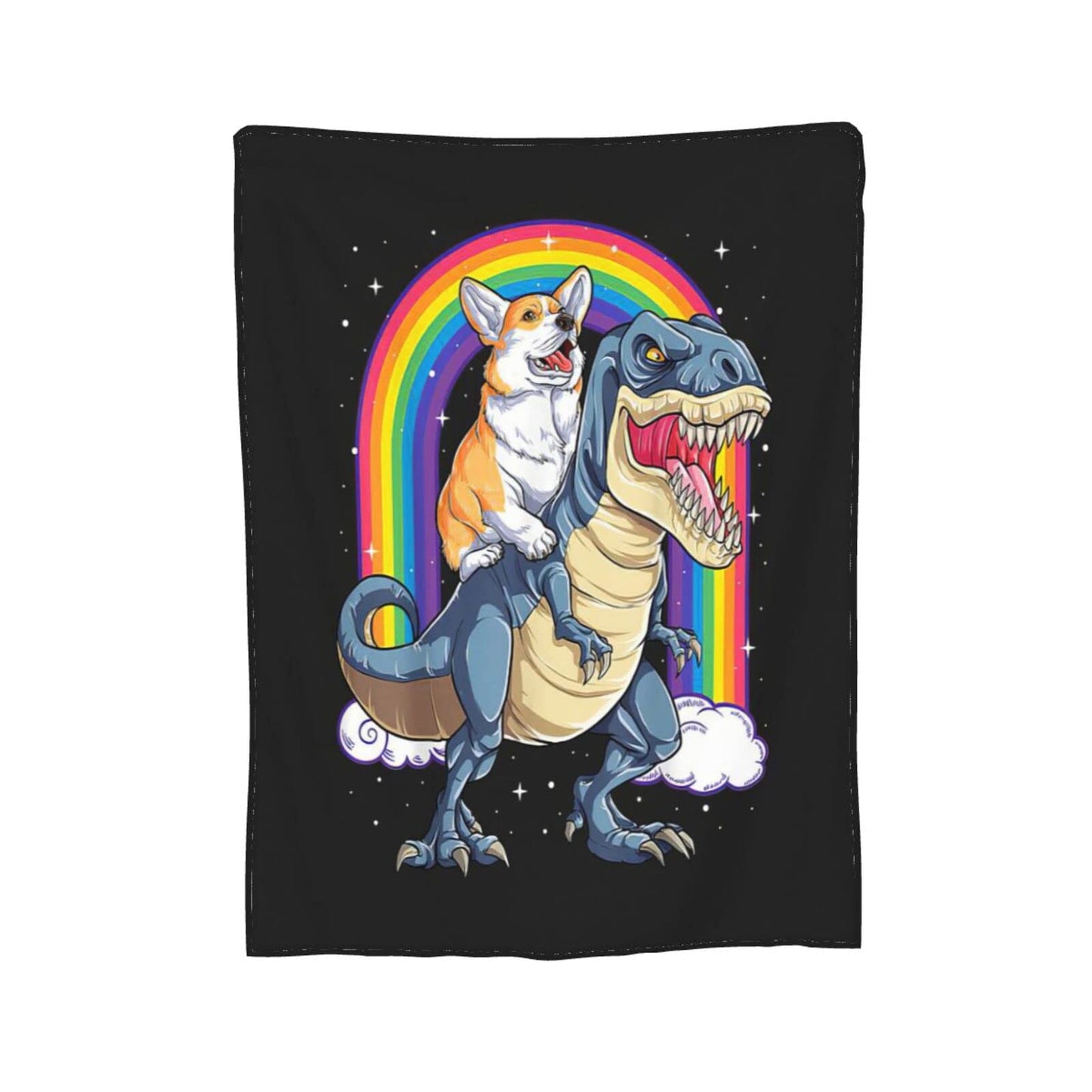 Funny Corgi Dinosaur Blanket