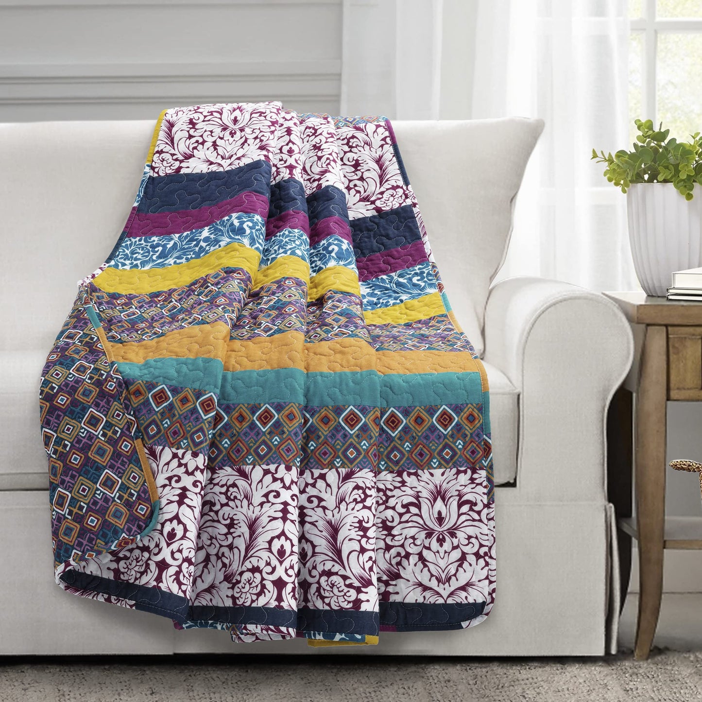 Bohemian Striped Printed Blanket