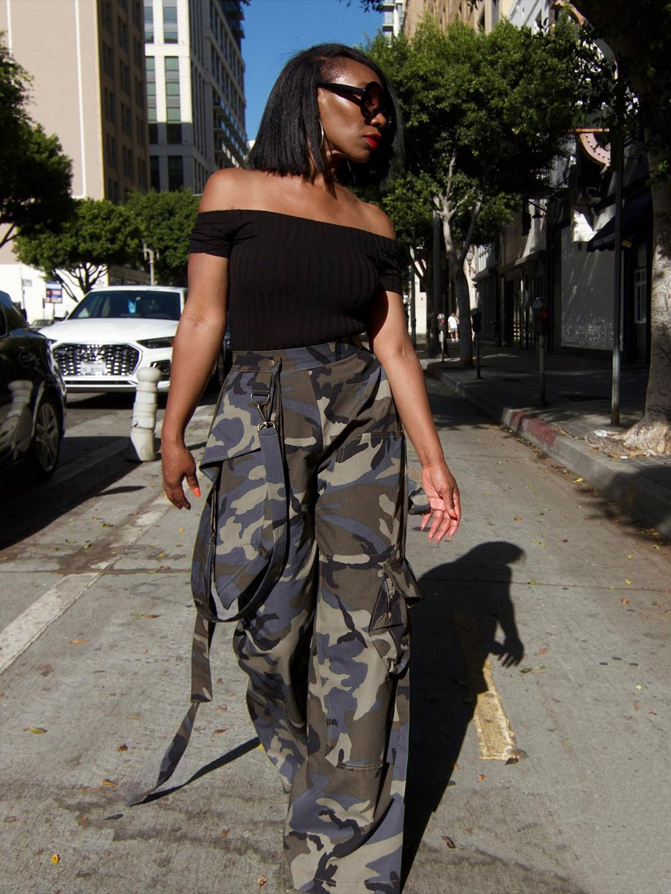 Casual Camouflage Multi-Pocket Loose Trousers