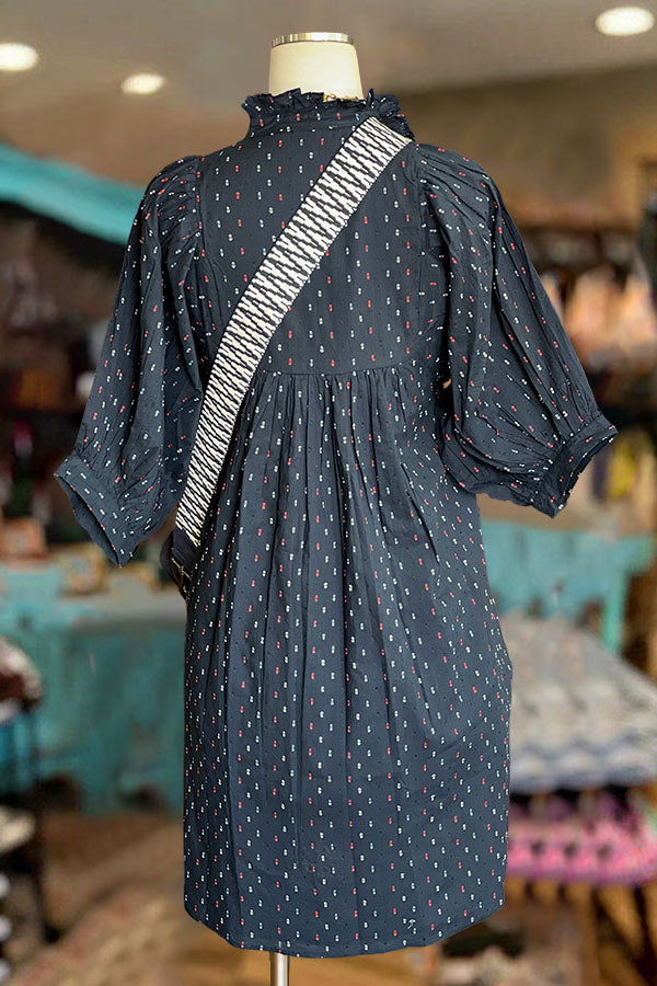 Polka Dot Print V-neck Dress