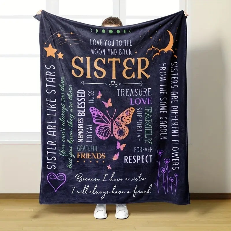 Soft And Comfortable Butterfly Printed Envelope Blanket, Gift Blanket, Air-Conditioned Office Sleeping Blanket