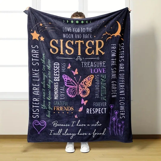 Soft And Comfortable Butterfly Printed Envelope Blanket, Gift Blanket, Air-Conditioned Office Sleeping Blanket