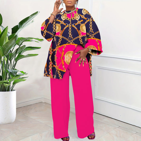 Autumn New Fashion Loose Casual Plus-Size Temperament Plus-Size Suit