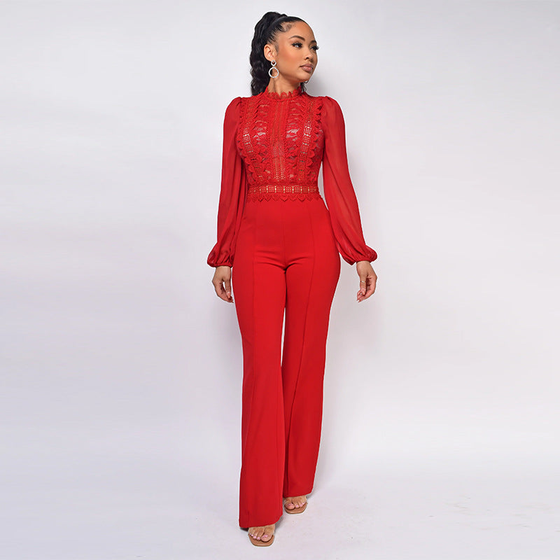 Women's Long-sleeved Jumpsuit