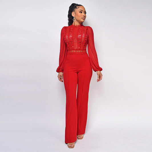 Women's Long-sleeved Jumpsuit