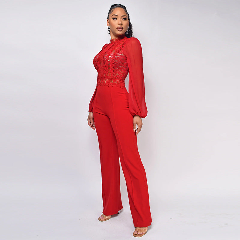 Women's Long-sleeved Jumpsuit
