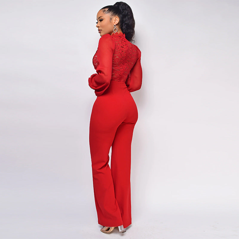 Women's Long-sleeved Jumpsuit