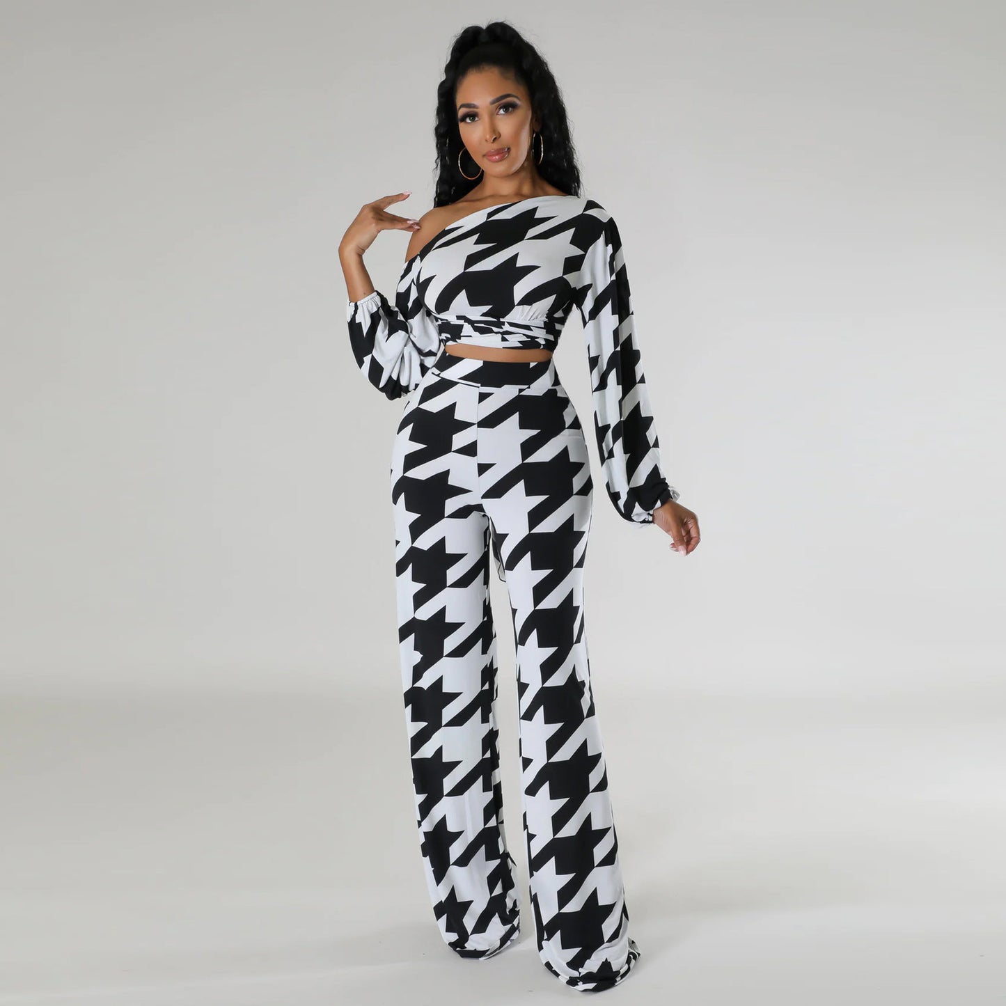 Women's Printed Plaid Set
