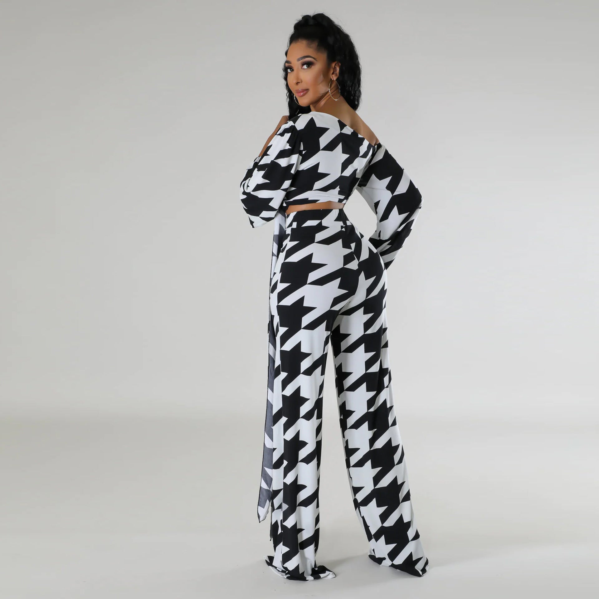 Women's Printed Plaid Set