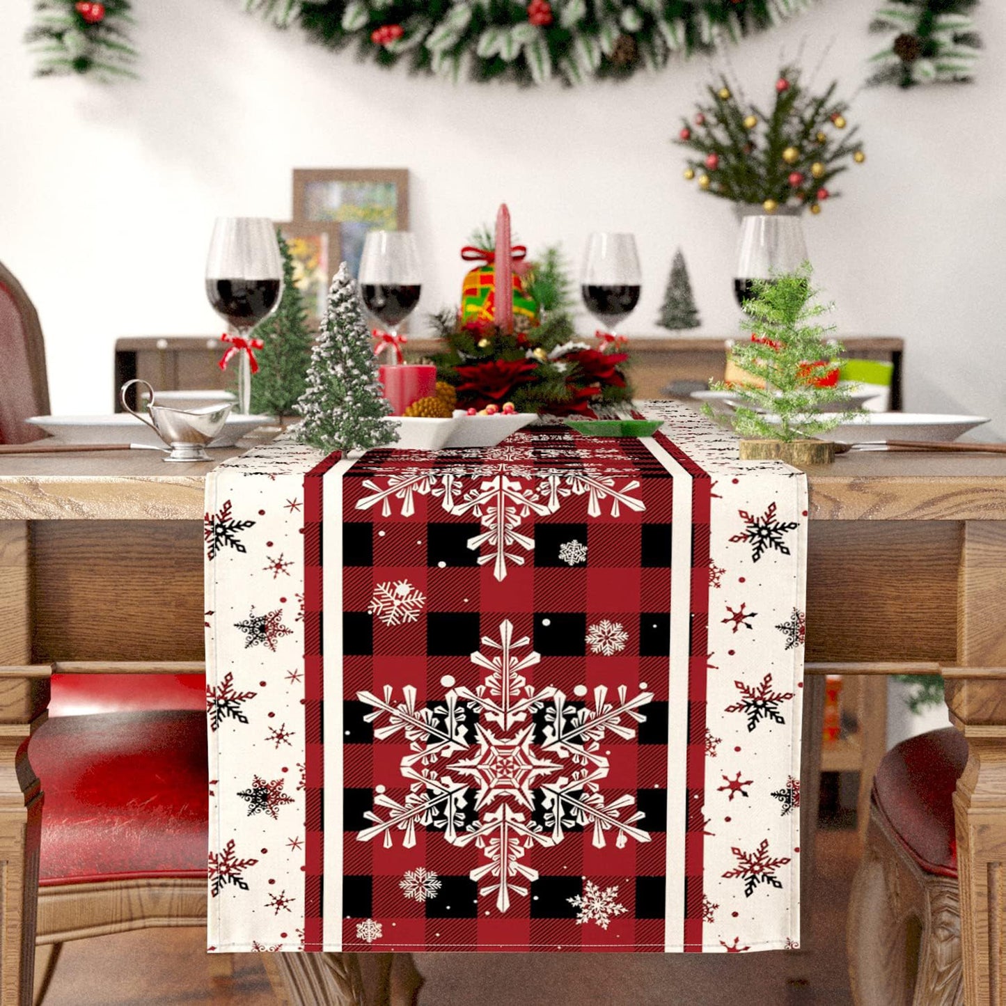 Christmas Autumn Harvest Festival Linen Printed Tablecloth Thanksgiving American Table Flag Tea Table Table Decoration Props