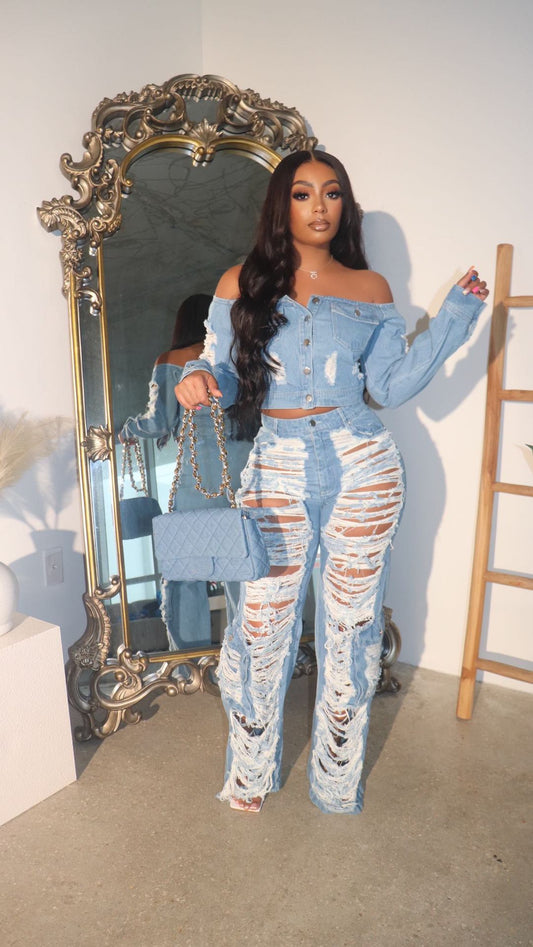 New Women's Fashion Casual Ripped Jeans