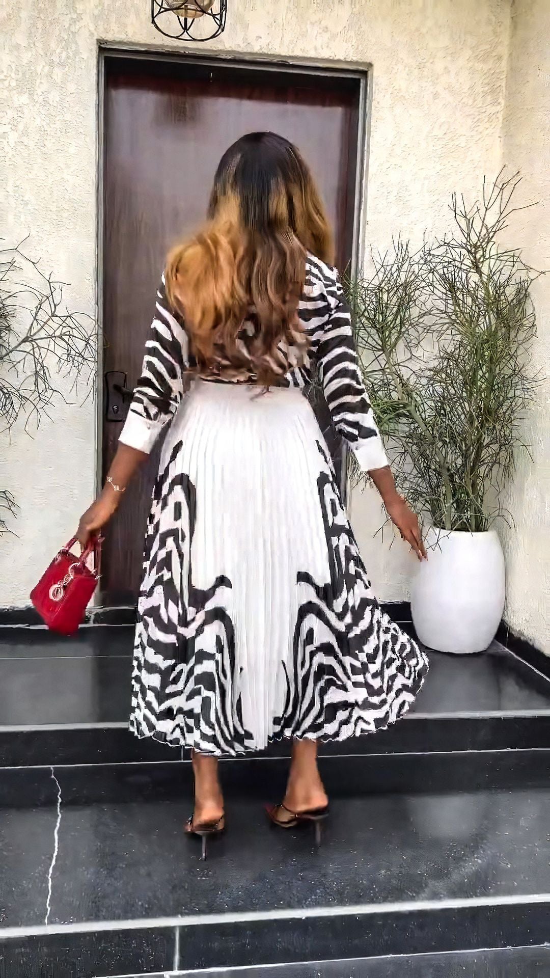 Women's Blouse, Skirt, Two-piece Set