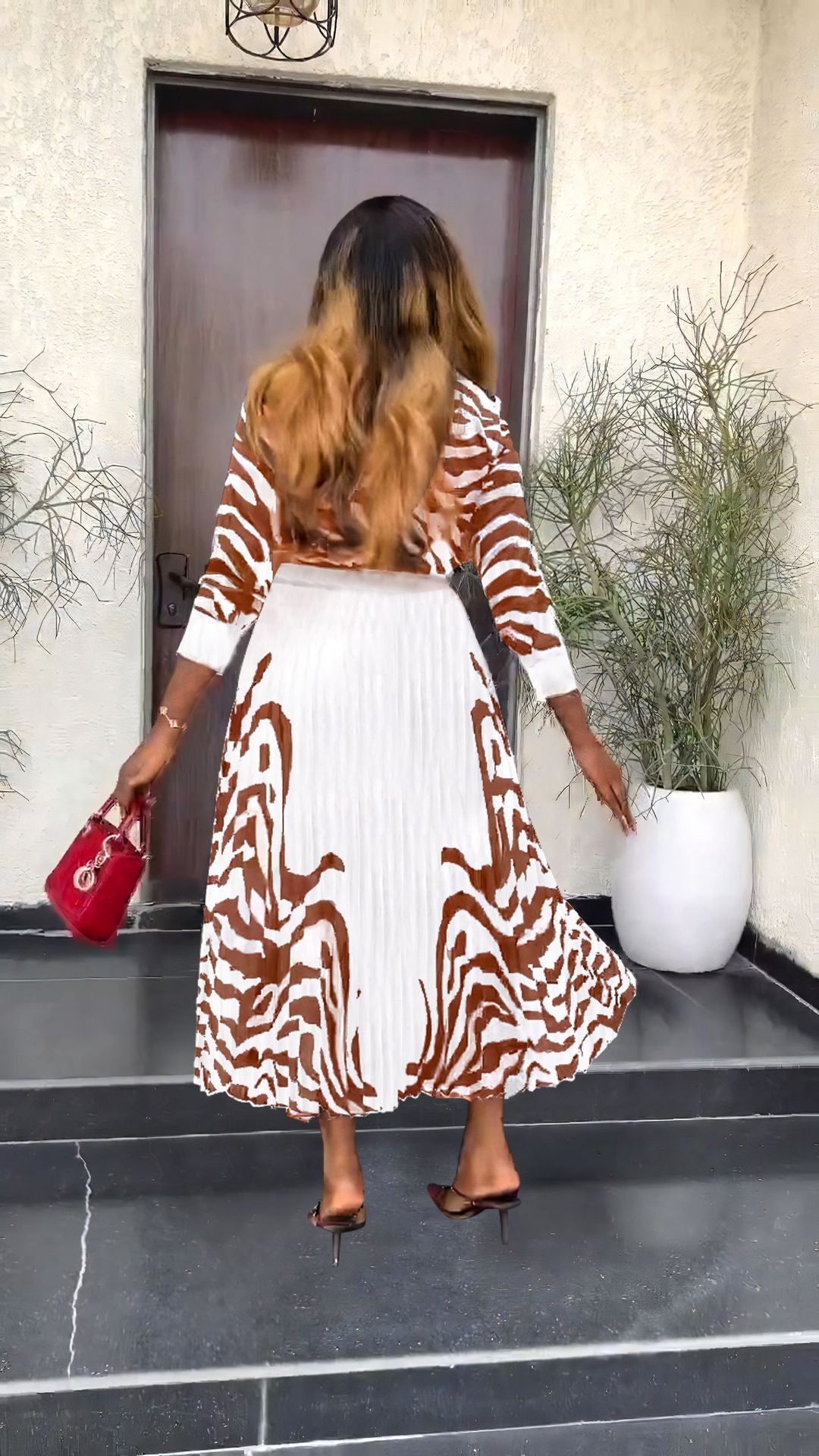 Women's Blouse, Skirt, Two-piece Set