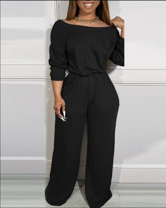 Fashionable And Elegant Wide Leg Jumpsuit
