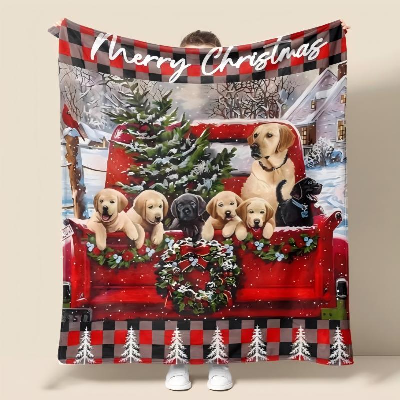 Fashionable And Casual Christmas Print Home Blanket