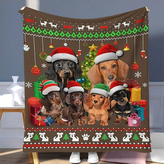 Fashionable And Casual Christmas Print Home Blanket